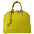 LOUIS VUITTON Alma PM Epi Leather Satchel Bag Yellow