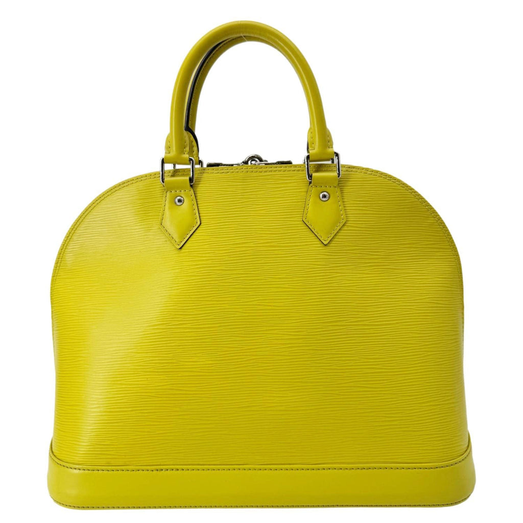 LOUIS VUITTON Alma PM Epi Leather Satchel Bag Yellow