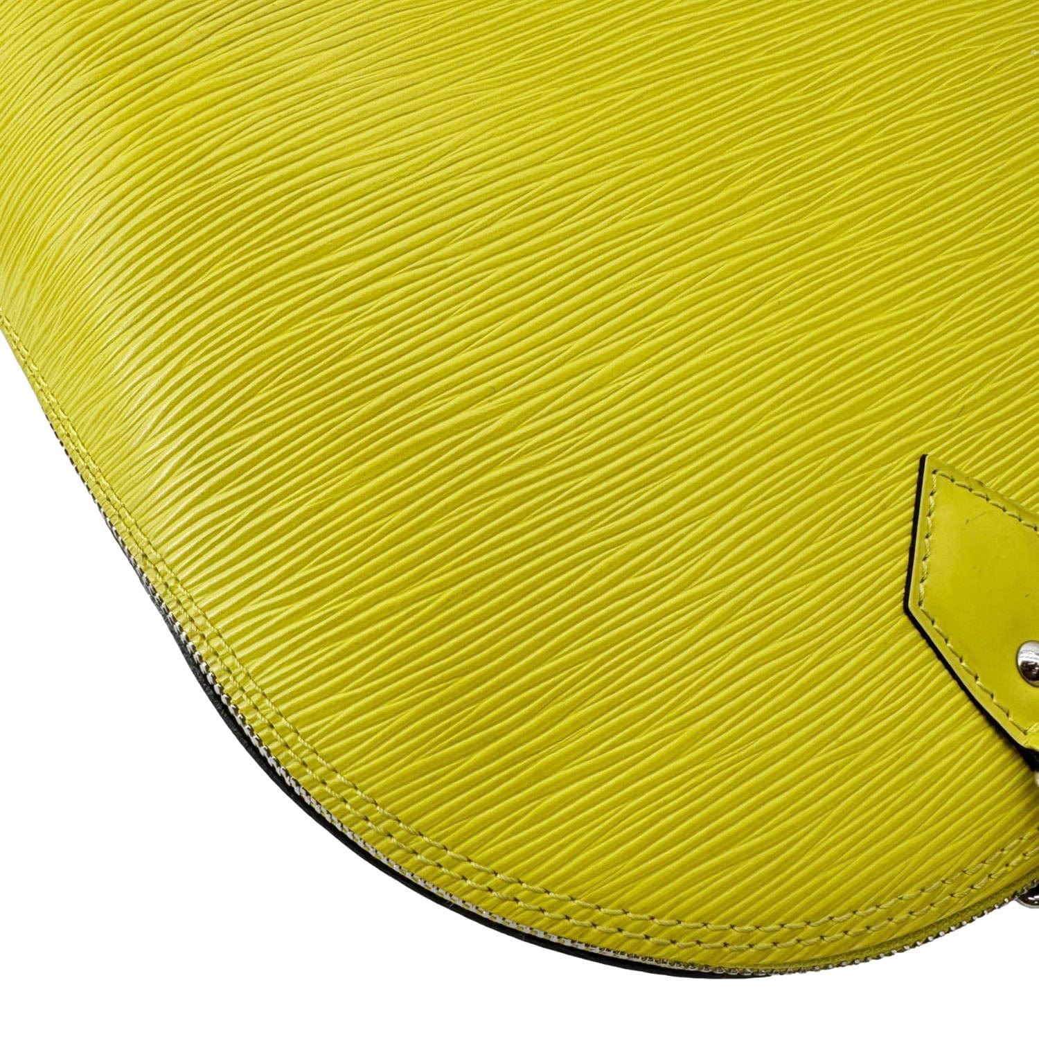 LOUIS VUITTON Alma PM Epi Leather Satchel Bag Yellow