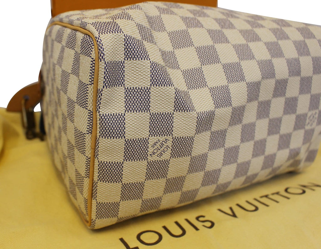 LOUIS VUITTON Damier Azur Speedy 25 Satchel Bag