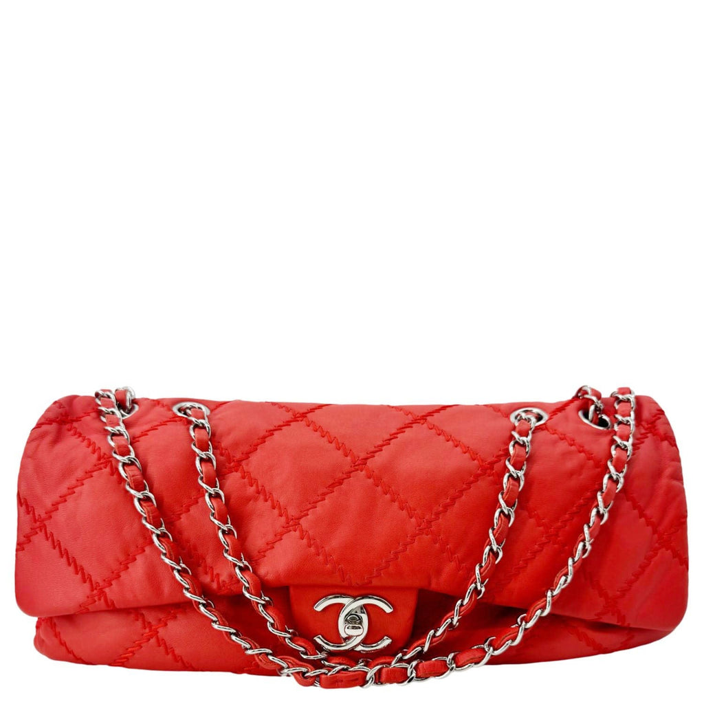 Chanel Ultimate Stitch Flap Large Quilted Leather Crossbody Bag Red