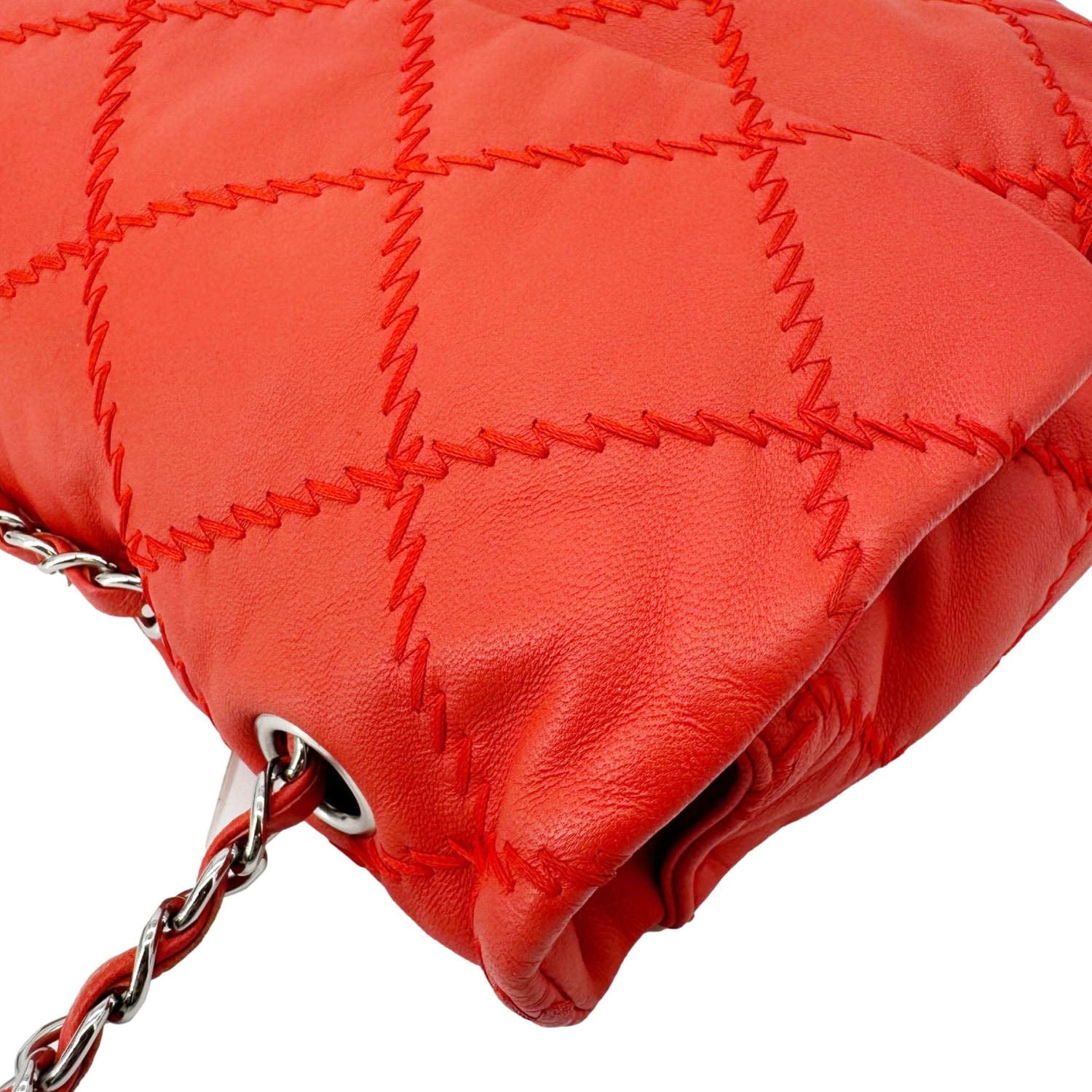 Chanel Ultimate Stitch Flap Large Quilted Leather Crossbody Bag Red
