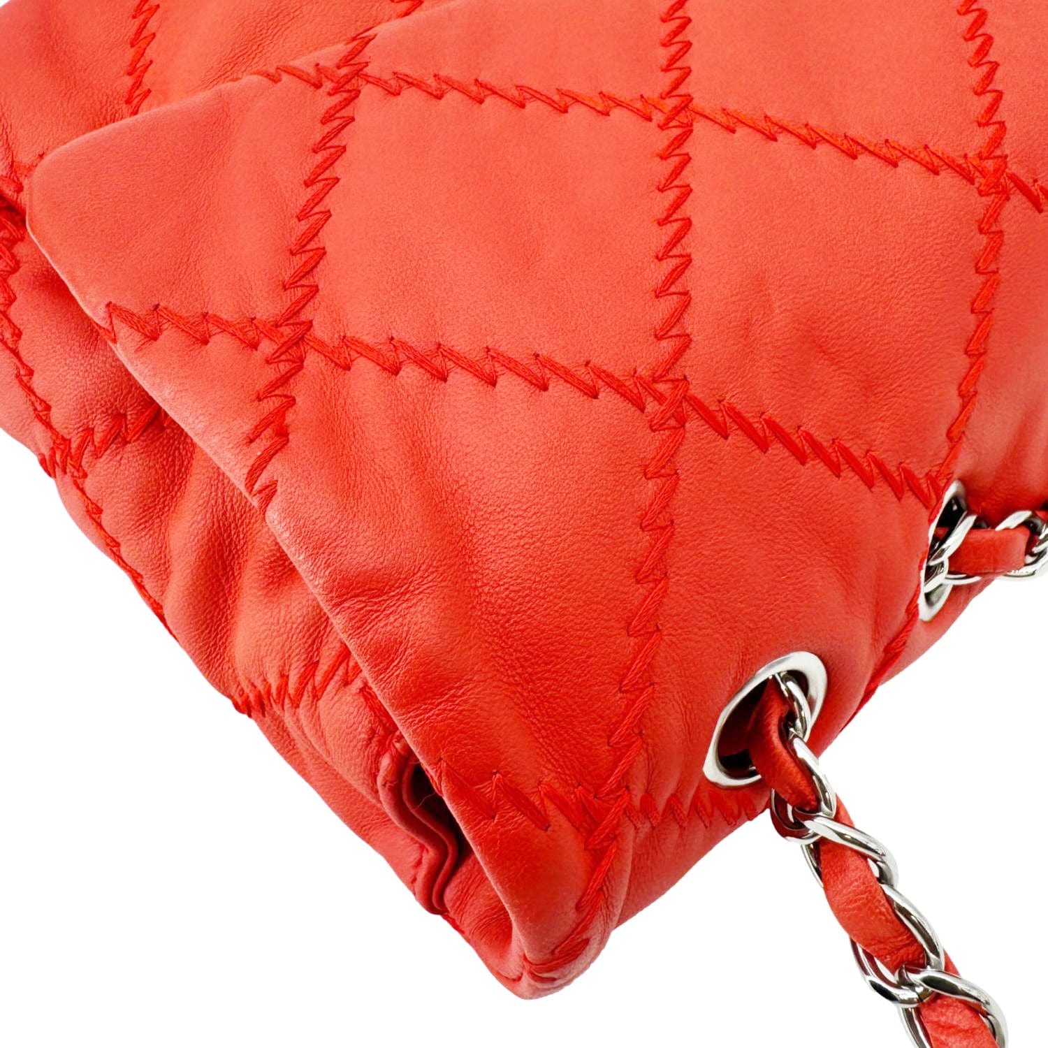 Chanel Ultimate Stitch Flap Large Quilted Leather Crossbody Bag Red