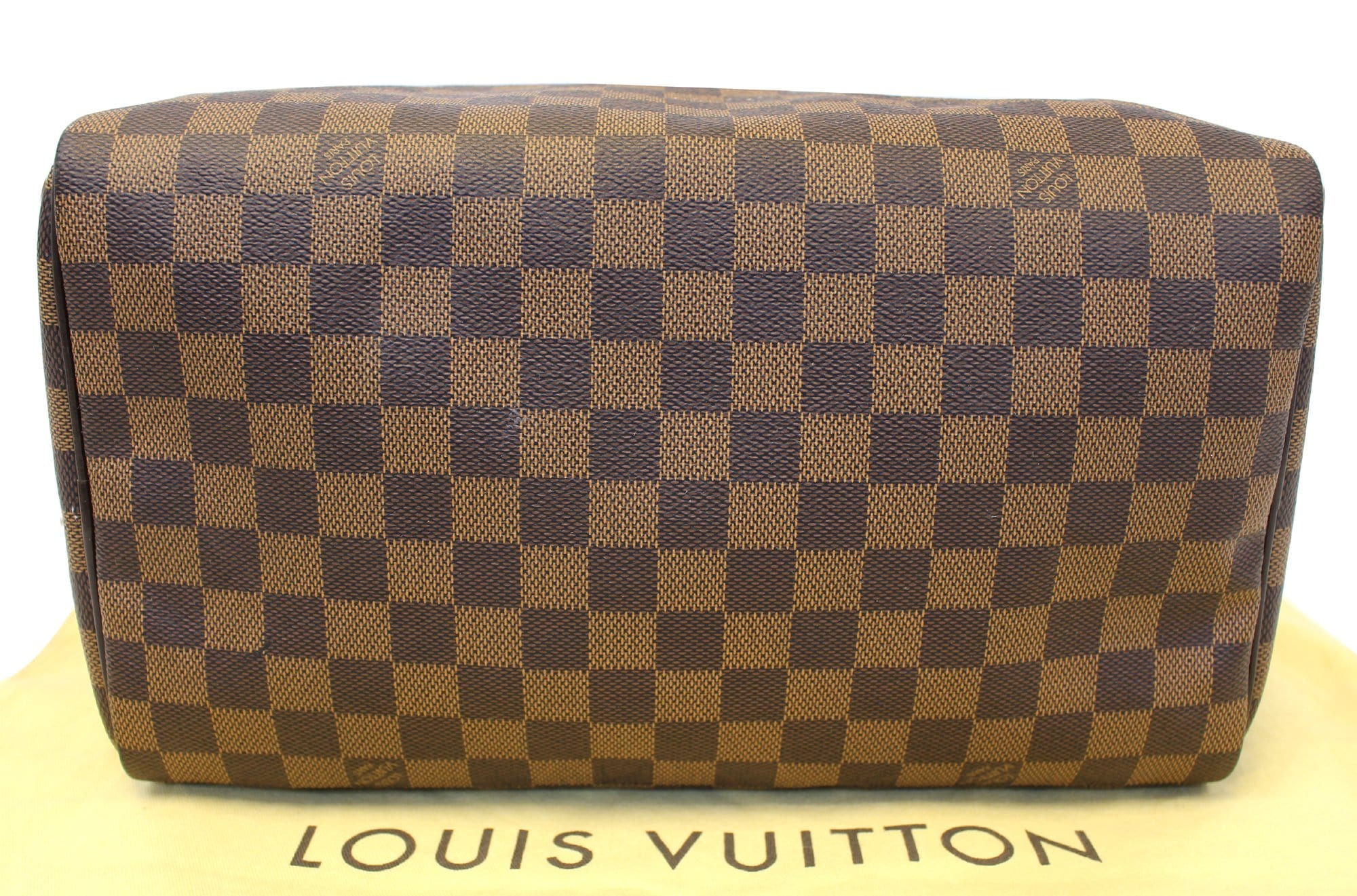 LOUIS VUITTON Damier Ebene Speedy 30 Brown Satchel Bag