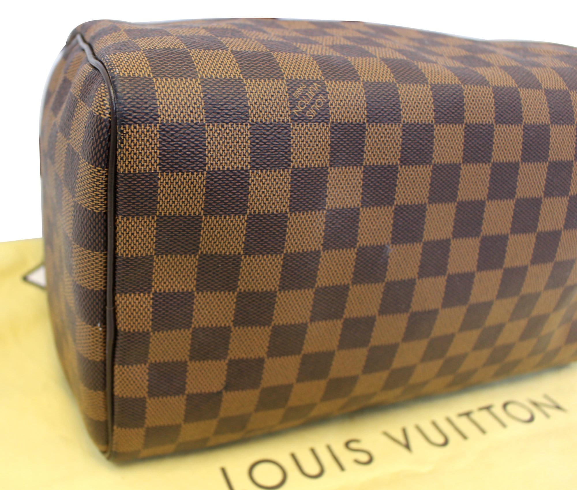 LOUIS VUITTON Damier Ebene Speedy 30 Brown Satchel Bag