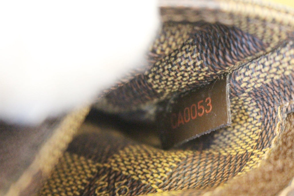 LOUIS VUITTON Damier Ebene Geronimos Brown Hip Bag
