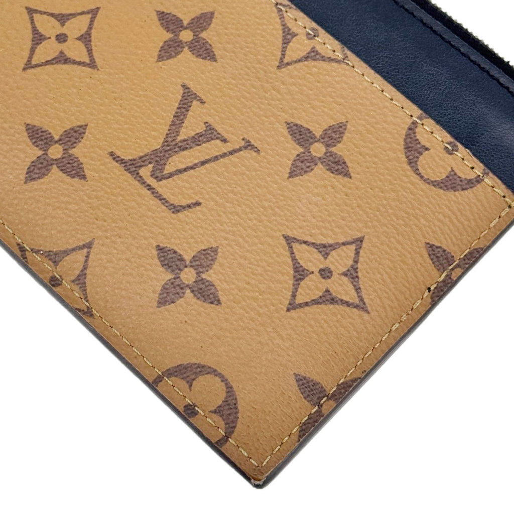LOUIS VUITTON Slim Purse Monogram Reverse Canvas Wallet Brown