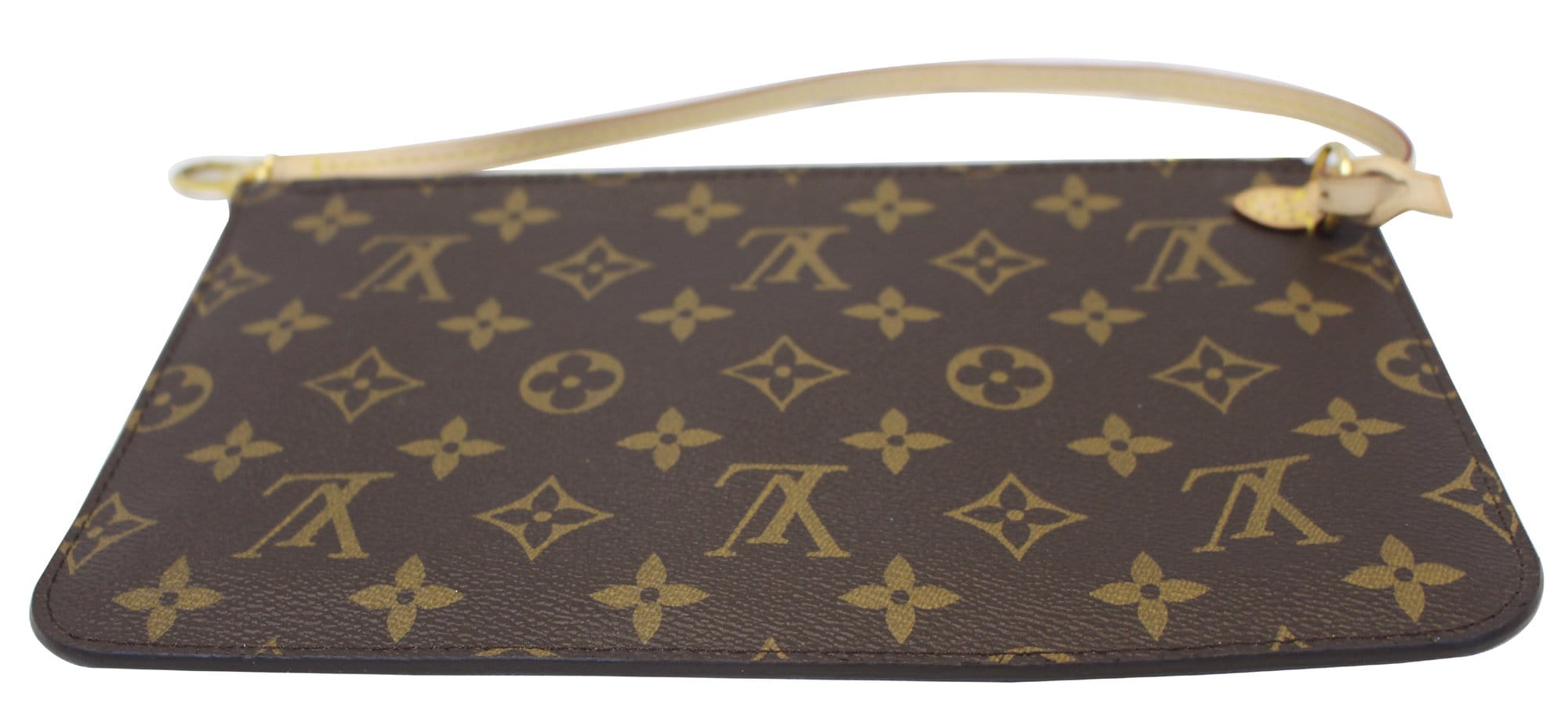 LOUIS VUITTON Monogram Canvas Pochette Wristlet Pouch Neverfull MM