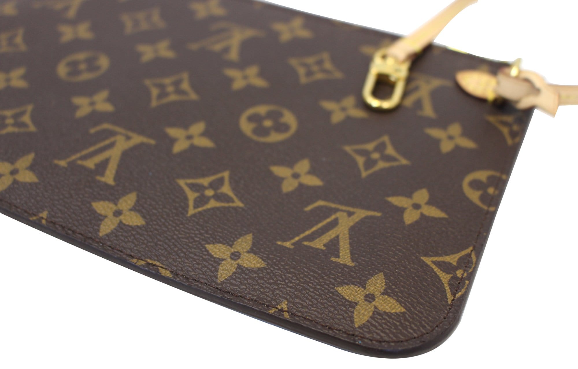 LOUIS VUITTON Monogram Canvas Pochette Wristlet Pouch Neverfull MM