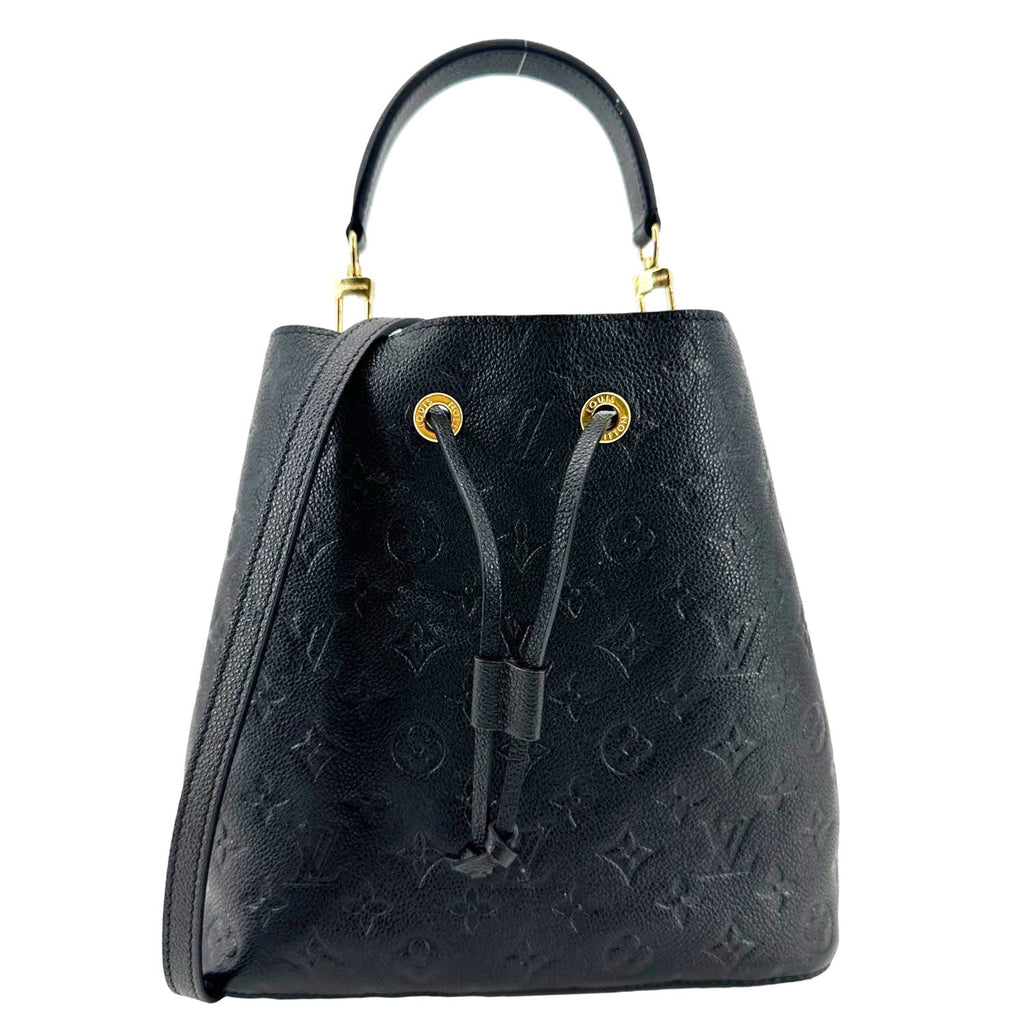 LOUIS VUITTON NeoNoe MM Monogram Empreinte Leather Shoulder Bag Black