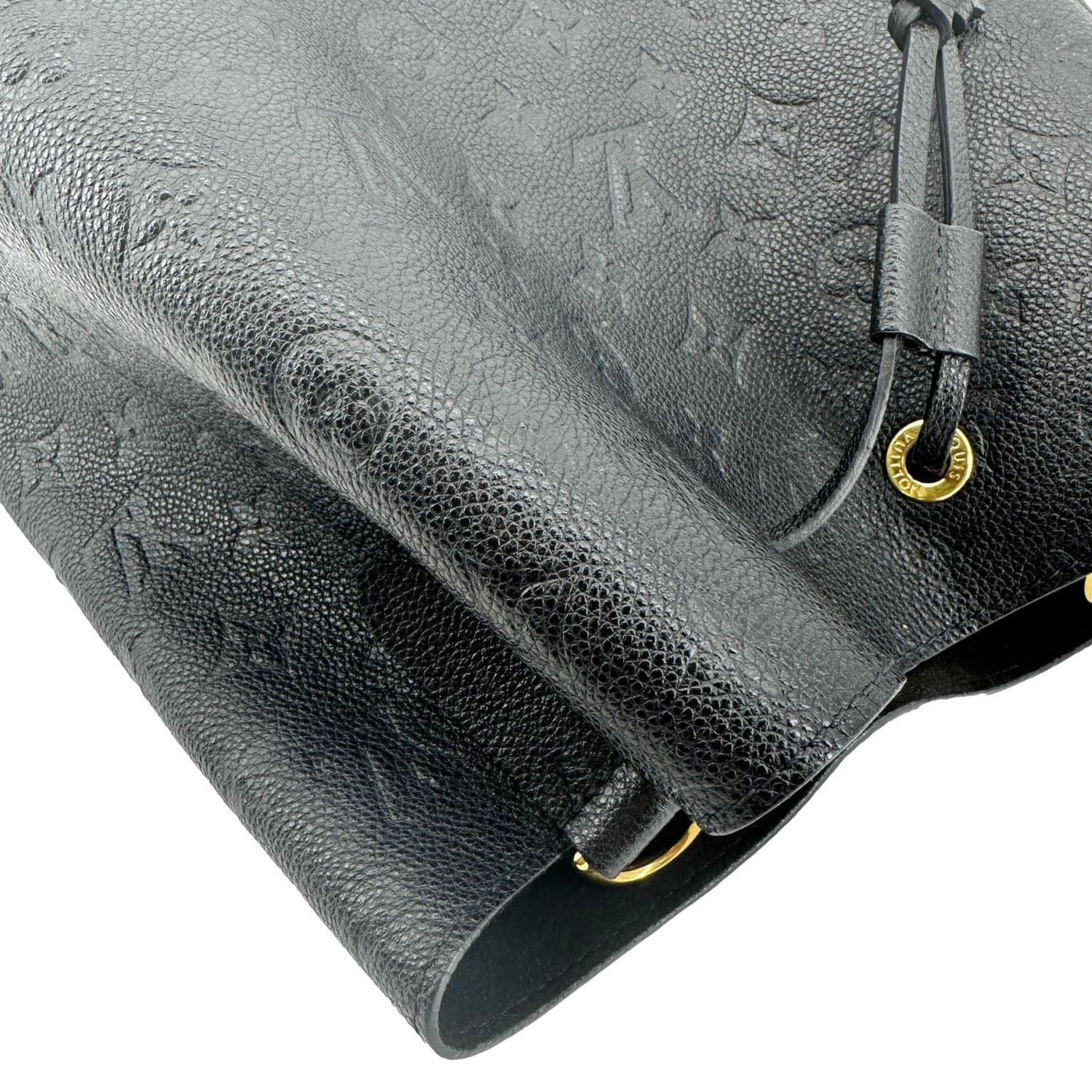 LOUIS VUITTON NeoNoe MM Monogram Empreinte Leather Shoulder Bag Black
