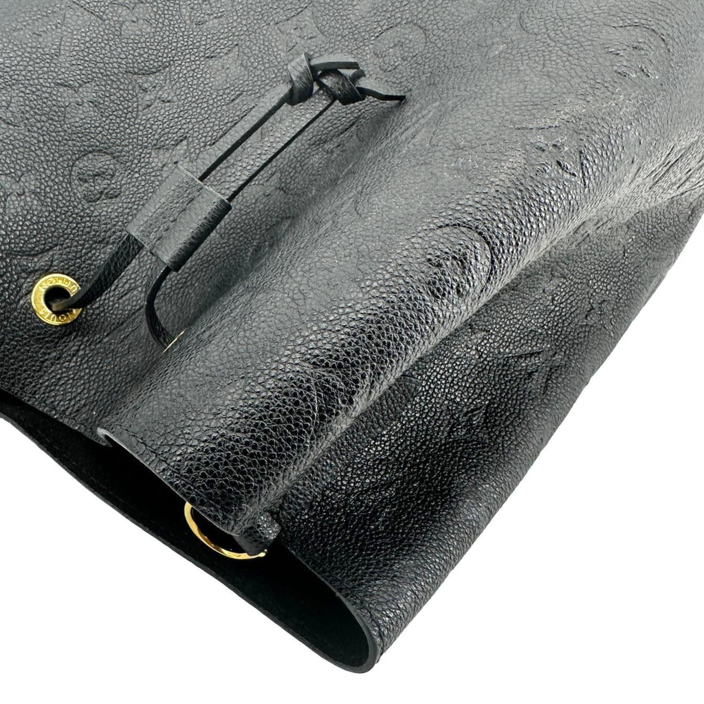 LOUIS VUITTON NeoNoe MM Monogram Empreinte Leather Shoulder Bag Black