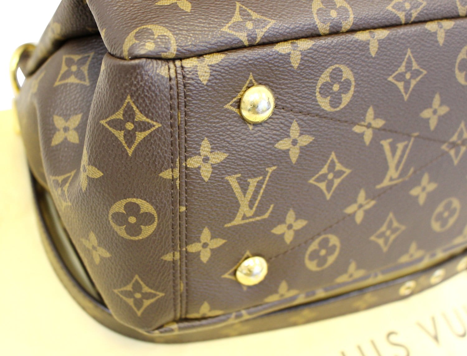 LOUIS VUITTON Black Monogram Canvas Pallas 2Way Shoulder Bag