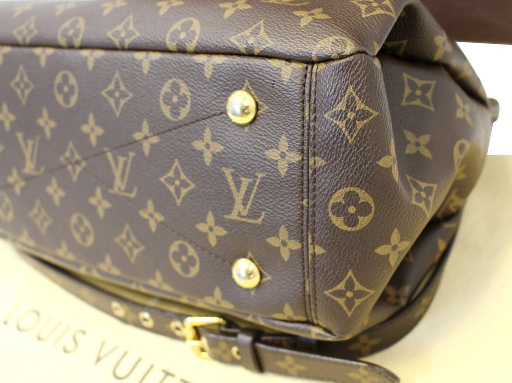 LOUIS VUITTON Black Monogram Canvas Pallas 2Way Shoulder Bag