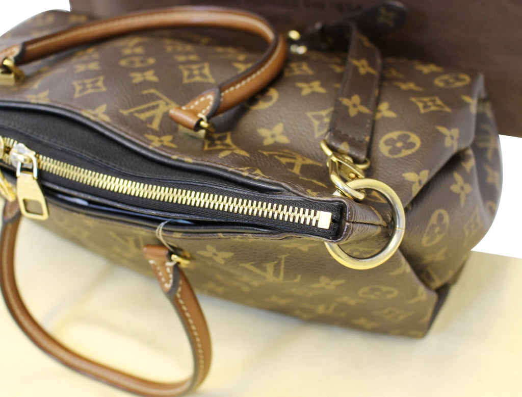 LOUIS VUITTON Black Monogram Canvas Pallas 2Way Shoulder Bag