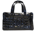 Chanel Choco Bar Black Patent Leather Travel Bag
