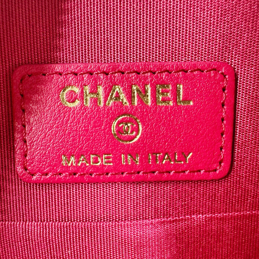 Chanel 19 Round Tweed Chain Crossbody Bag Multicolor