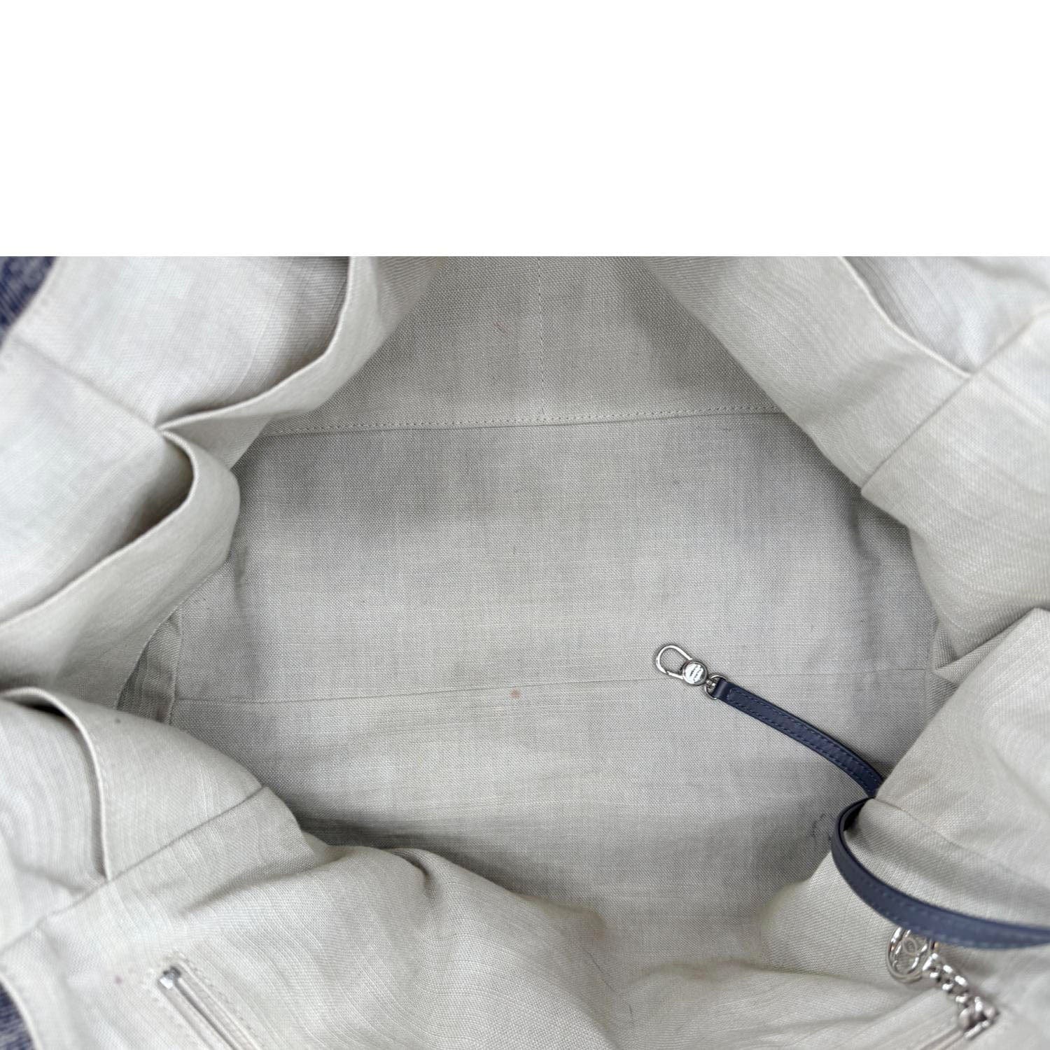 Chanel Deauville Canvas Shopping Tote Bag Gray