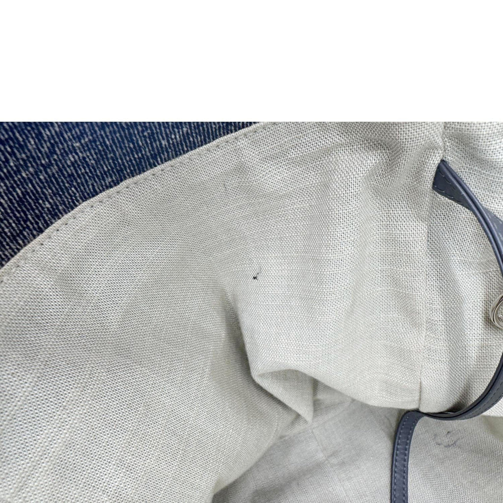 Chanel Deauville Canvas Shopping Tote Bag Gray