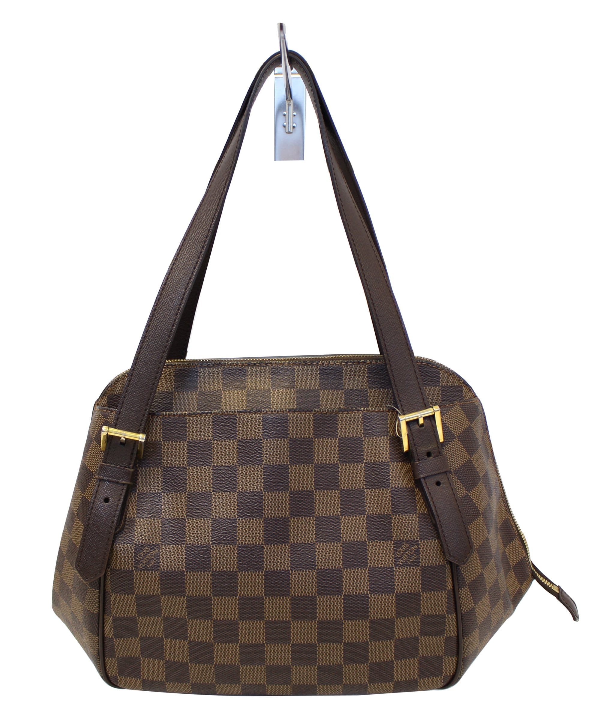LOUIS VUITTON Damier Ebene Belem MM Brown Shoulder Bag