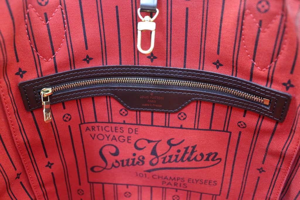 LOUIS VUITTON Damier Ebene Neverfull MM Shoulder Bag
