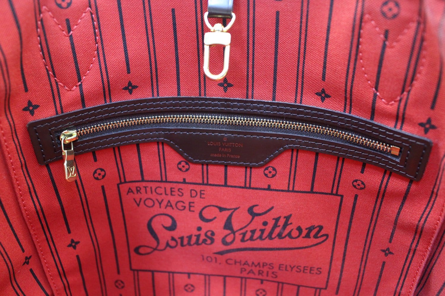 LOUIS VUITTON Damier Ebene Neverfull MM Shoulder Bag