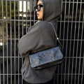 Chanel 2008-2009 Black Perforated Lambskin Flap Shoulder Bag