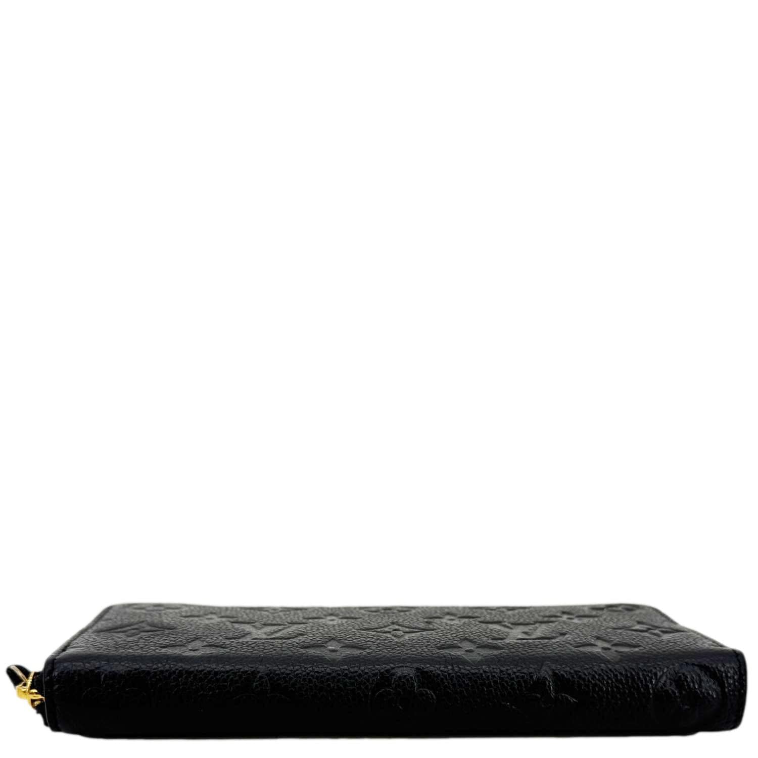 LOUIS VUITTON Monogram Empreinte Leather Zippy Wallet Black