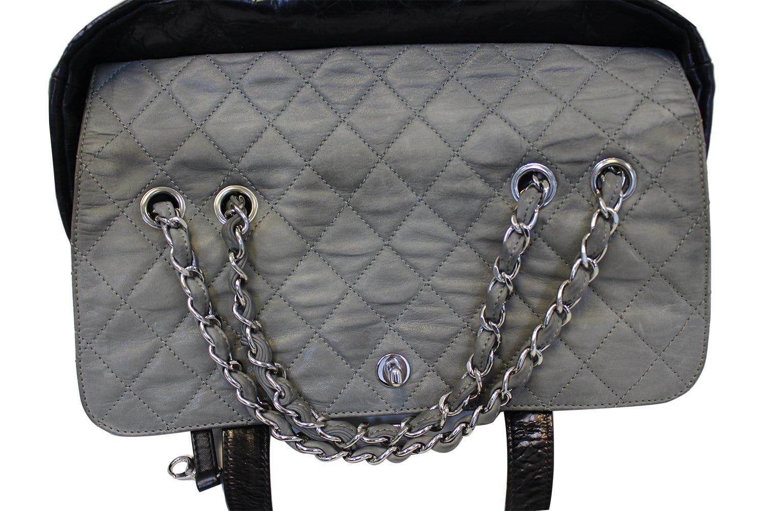 Chanel Black Leather 2 Way Tote Bag - Sale
