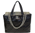 Chanel Black Leather 2 Way Tote Bag - Sale