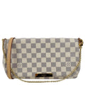 LOUIS VUITTON Favorite MM Damier Azur Crossbody Bag White