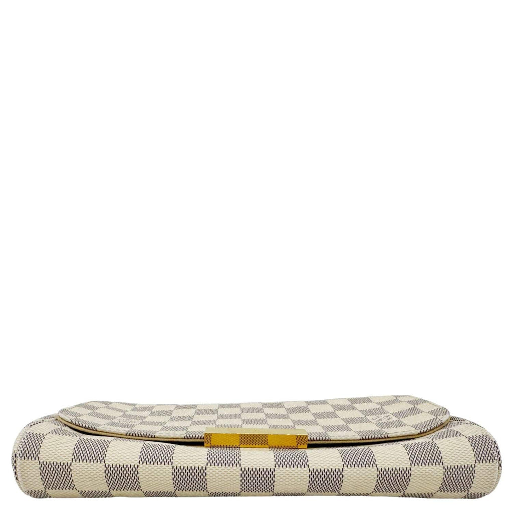 LOUIS VUITTON Favorite MM Damier Azur Crossbody Bag White