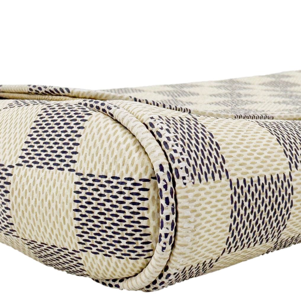 LOUIS VUITTON Favorite MM Damier Azur Crossbody Bag White