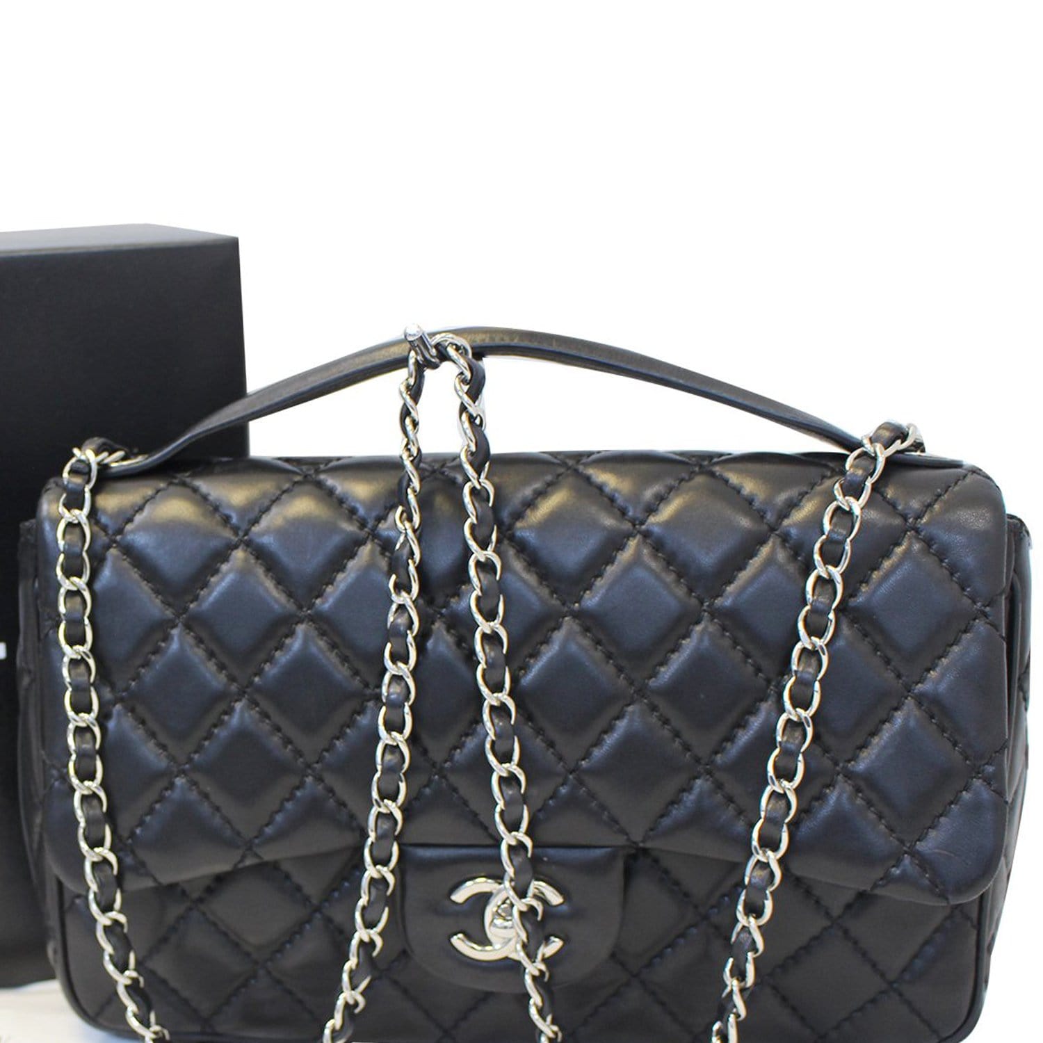 Chanel Black  Leather Jumbo Flap Bag