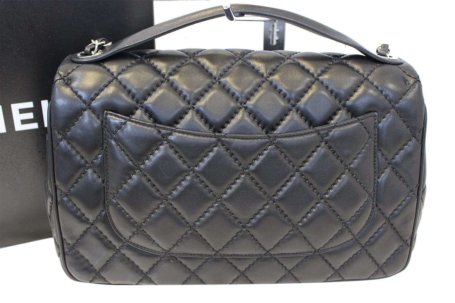 Chanel Black  Leather Jumbo Flap Bag