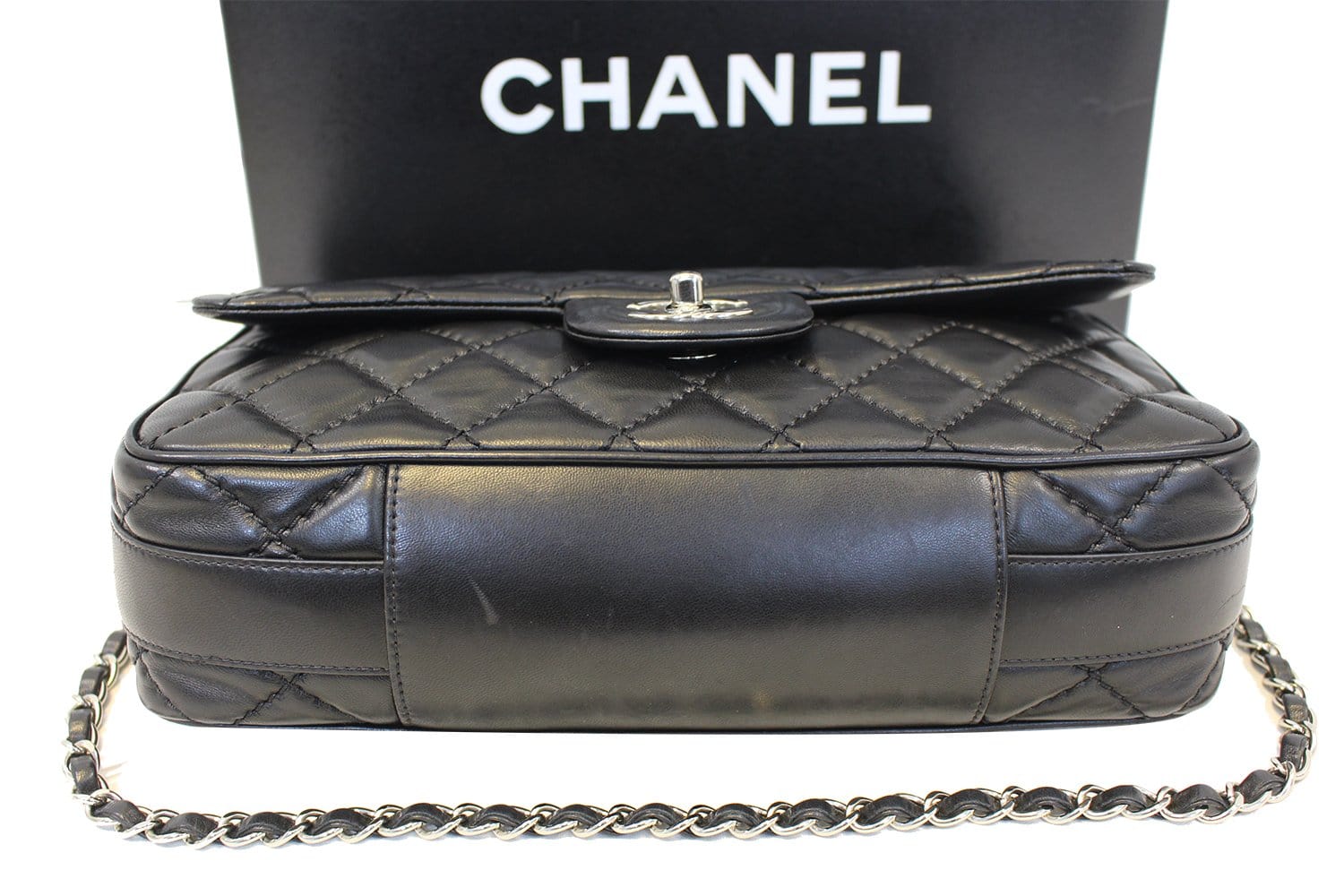 Chanel Black  Leather Jumbo Flap Bag