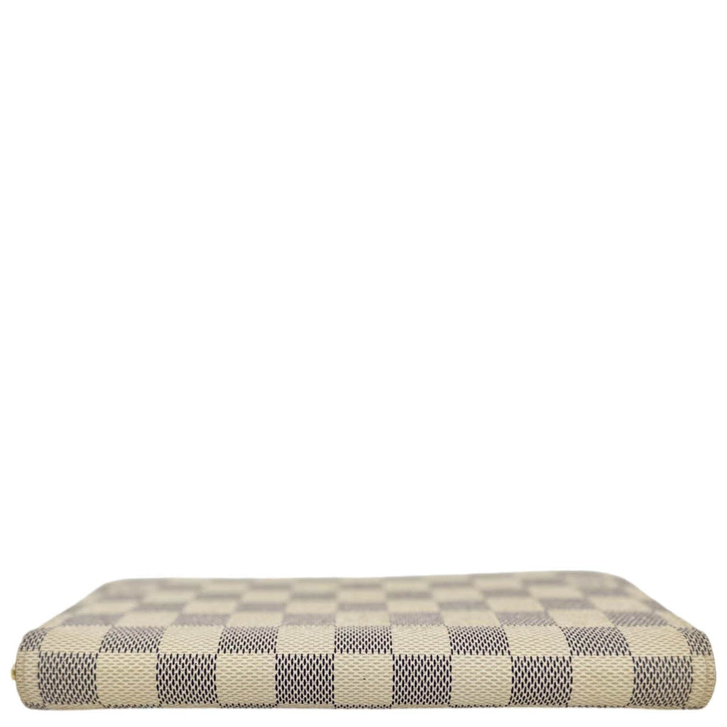 LOUIS VUITTON Damier Azur Zip Around Wallet White