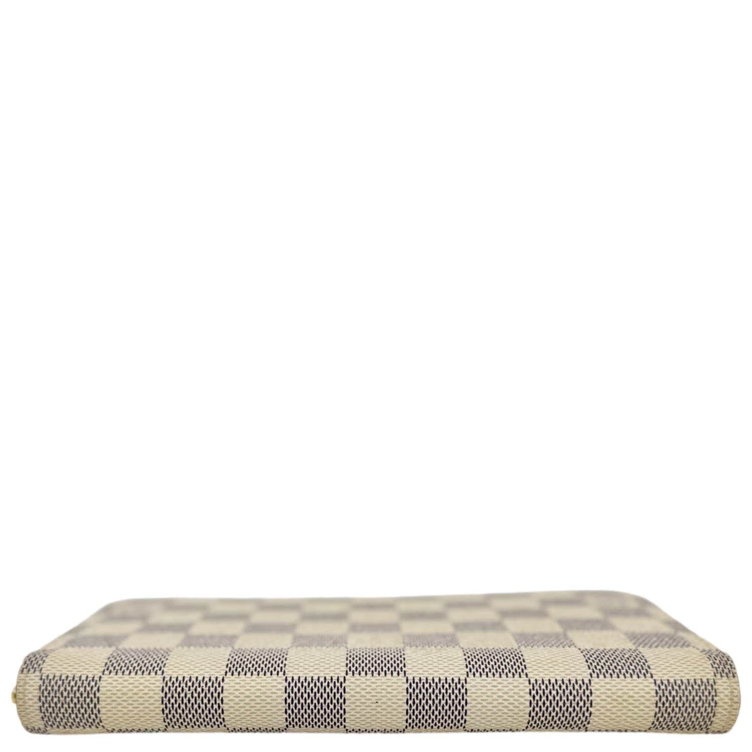 LOUIS VUITTON Damier Azur Zip Around Wallet White