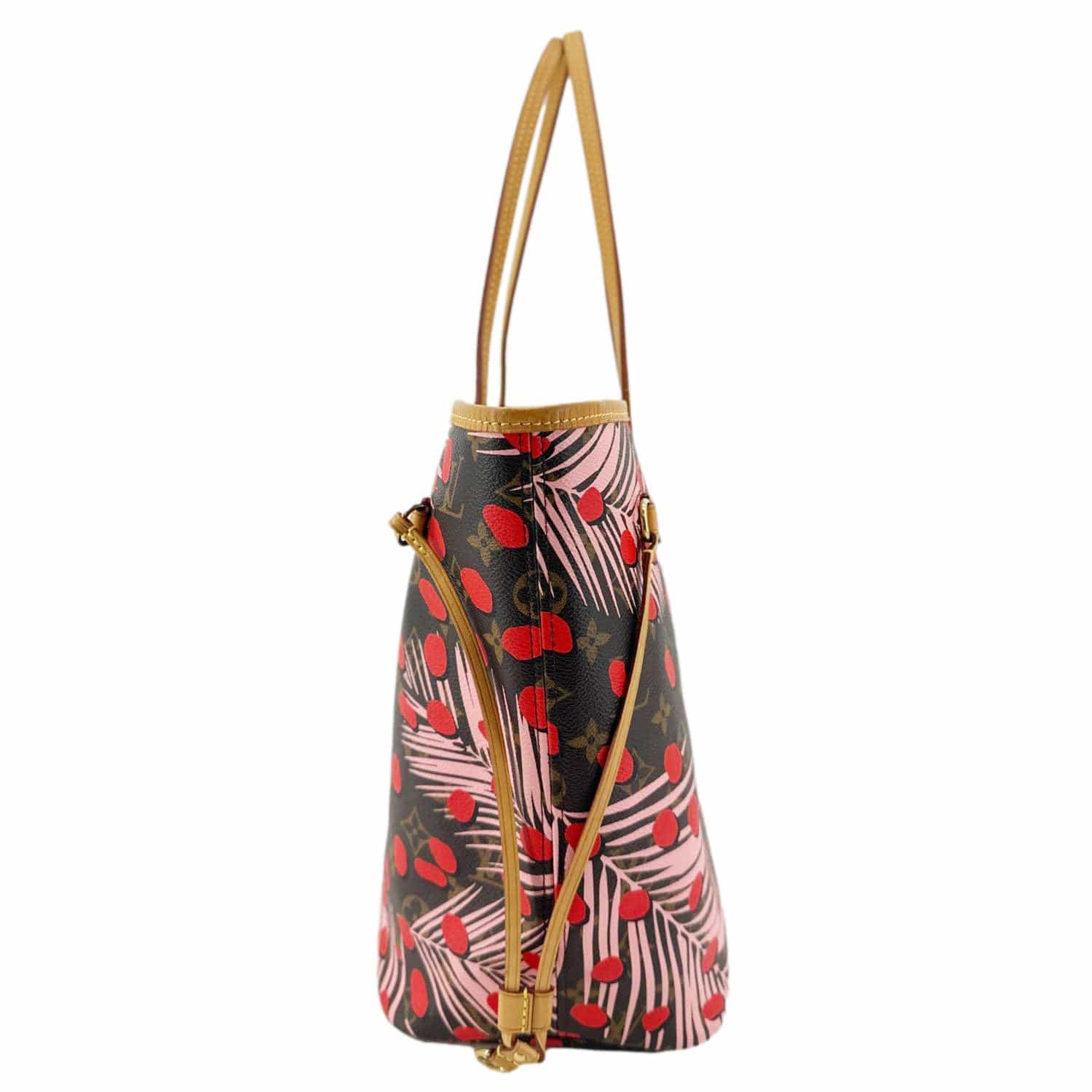 LOUIS VUITTON Neverfull MM Jungle Dots Monogram Canvas Brown Tote Brown
