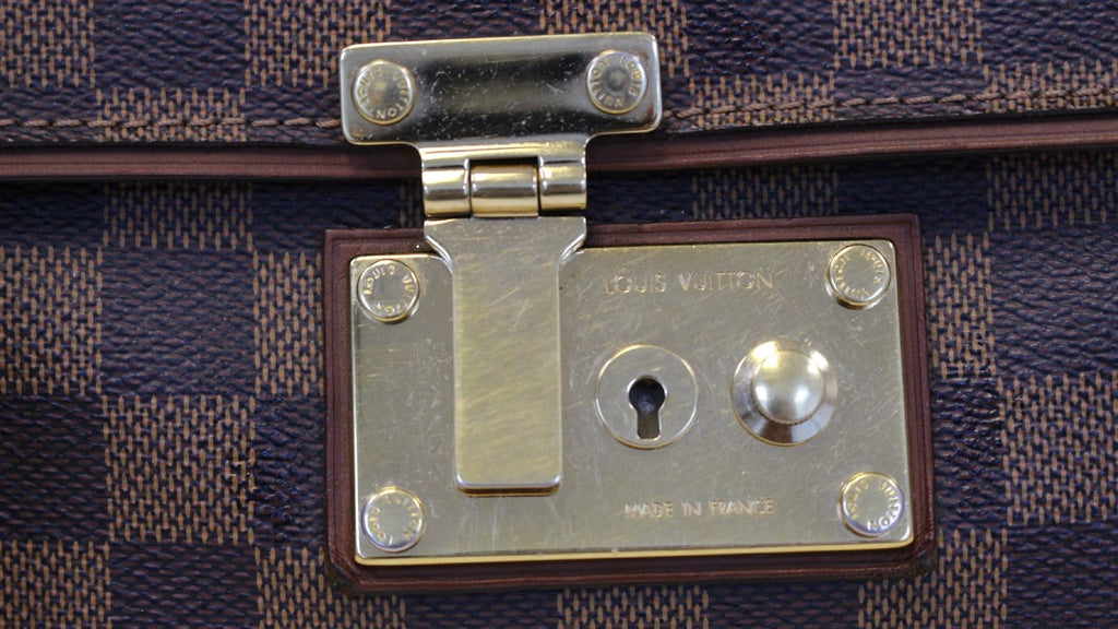 LOUIS VUITTON Damier Ebene Ascot Satchel Bag