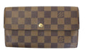 LOUIS VUITTON Damier Ebene Brown Sarah Wallet