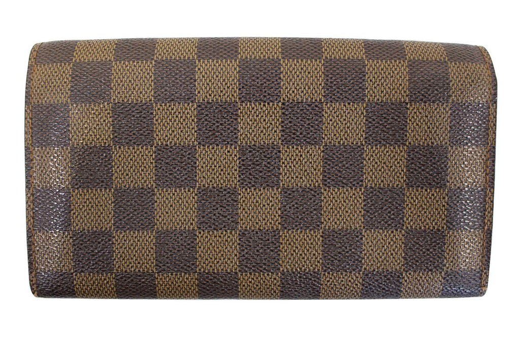 LOUIS VUITTON Damier Ebene Brown Sarah Wallet