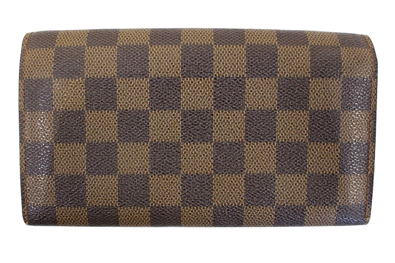 LOUIS VUITTON Damier Ebene Brown Sarah Wallet