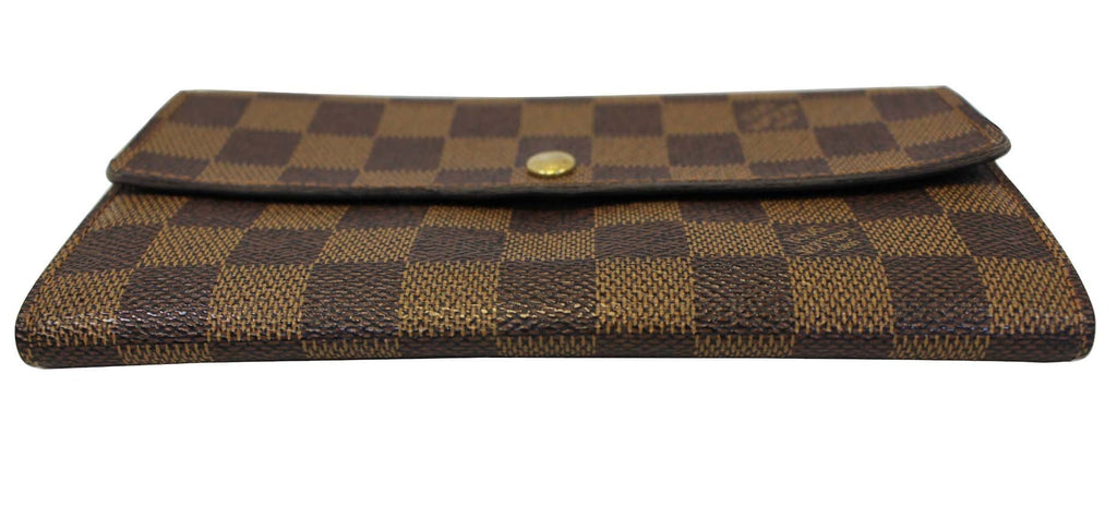 LOUIS VUITTON Damier Ebene Brown Sarah Wallet