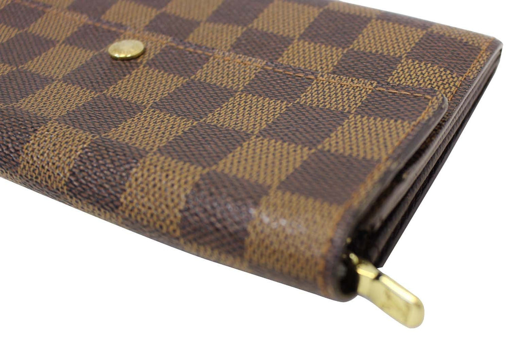 LOUIS VUITTON Damier Ebene Brown Sarah Wallet