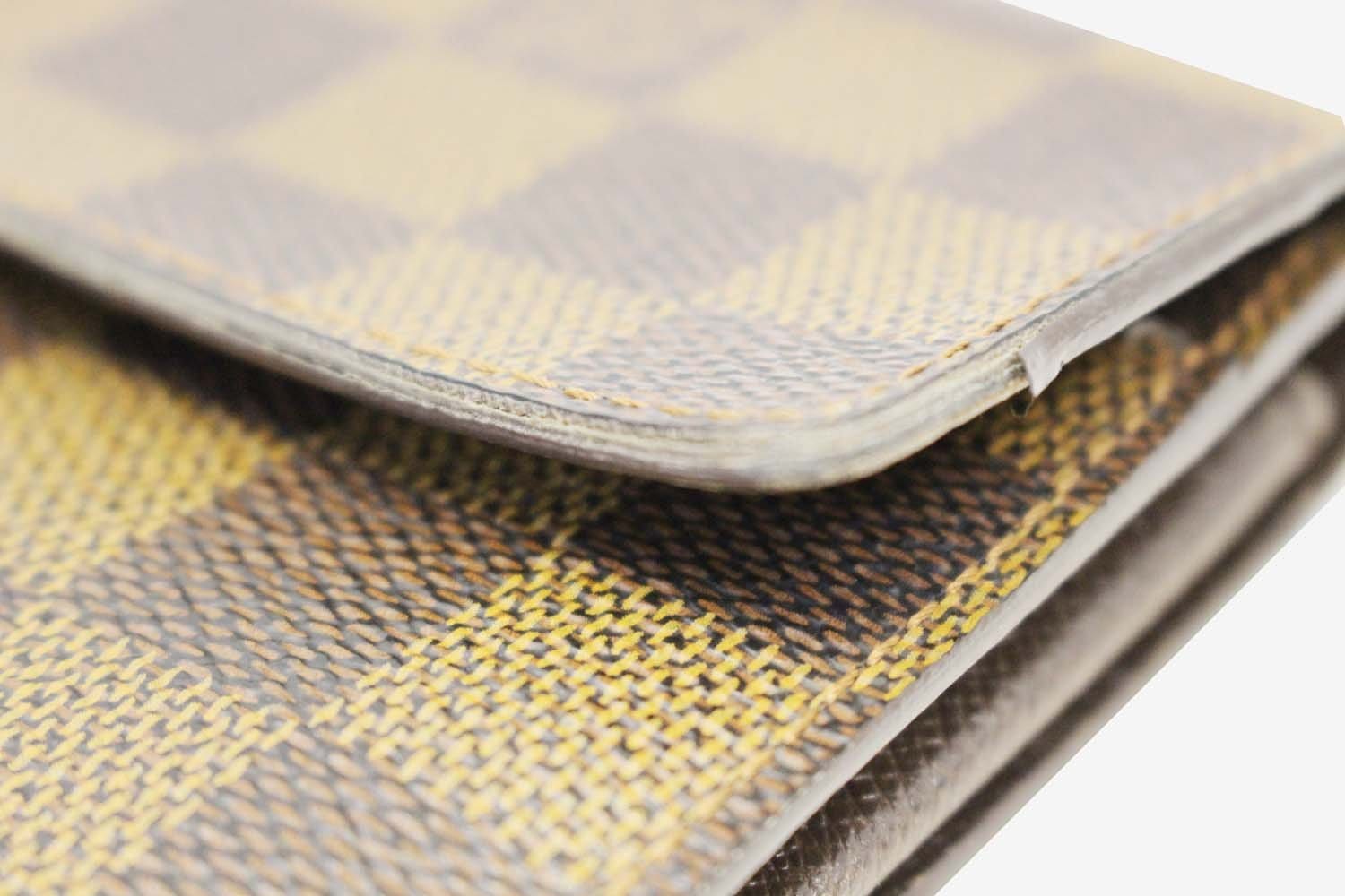 LOUIS VUITTON Damier Ebene Brown Sarah Wallet