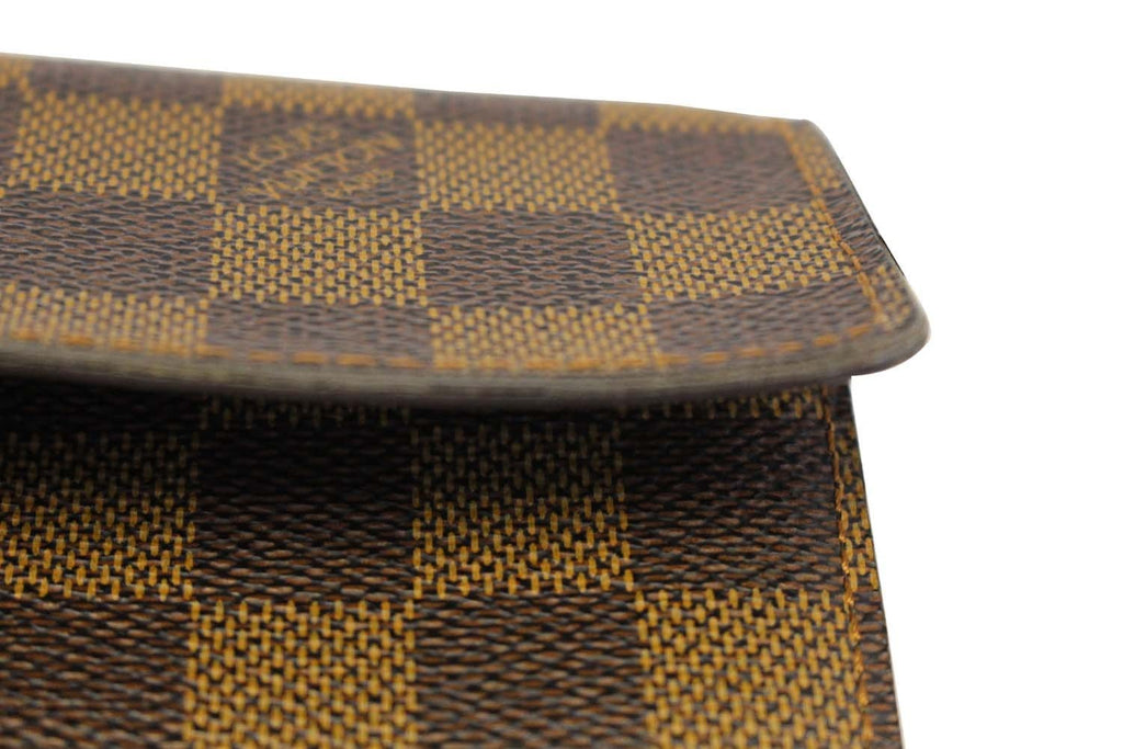 LOUIS VUITTON Damier Ebene Brown Sarah Wallet