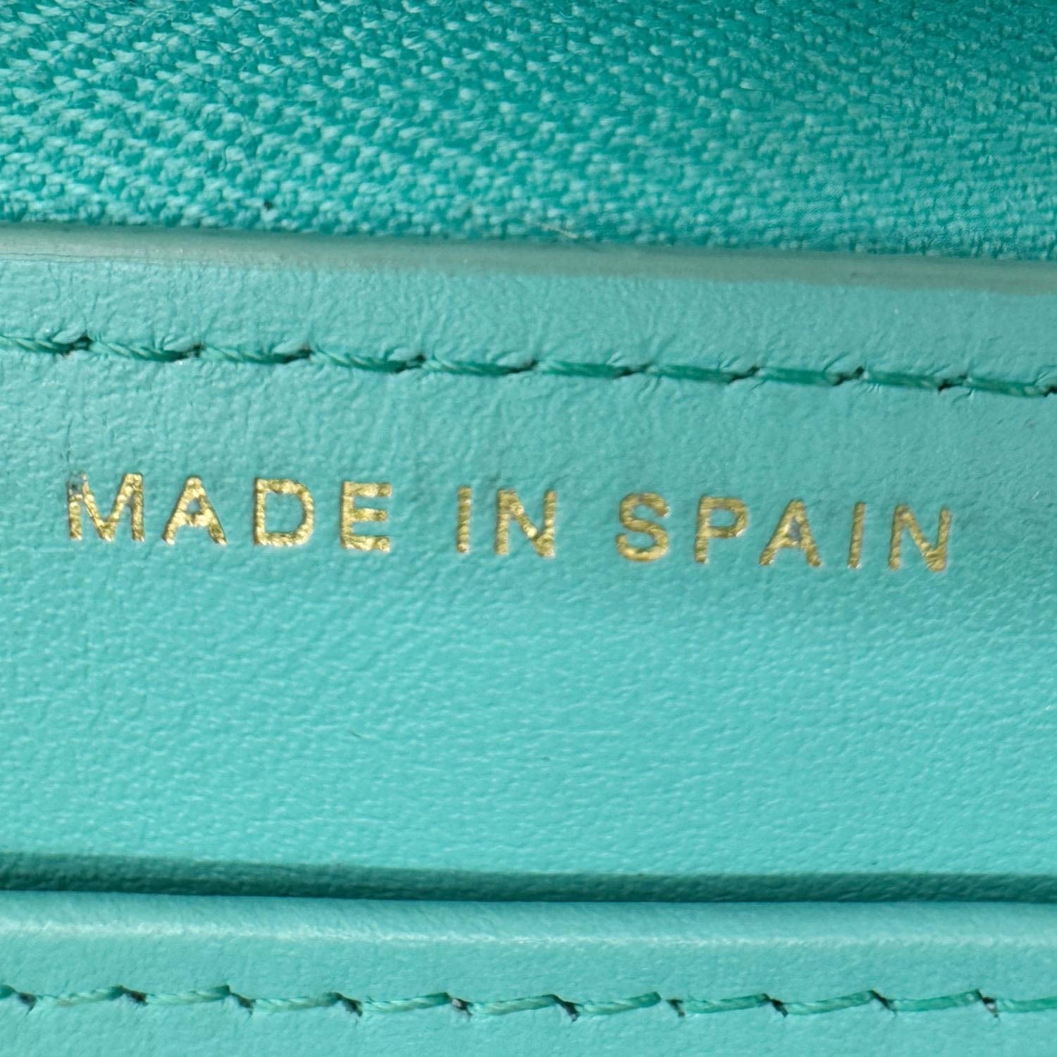 Chanel Zip Around Quilted Caviar Leather Wallet Turquoise