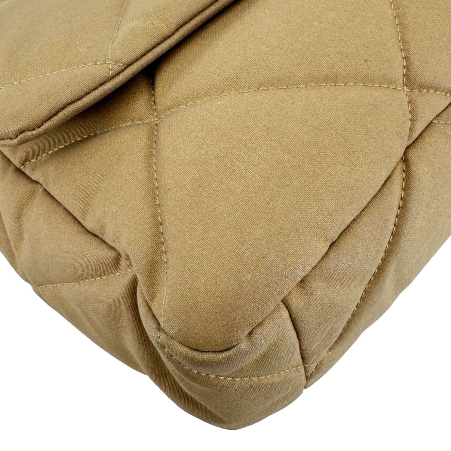 Chanel 19 Flap Large Quilted Canvas Shoulder Bag Brown