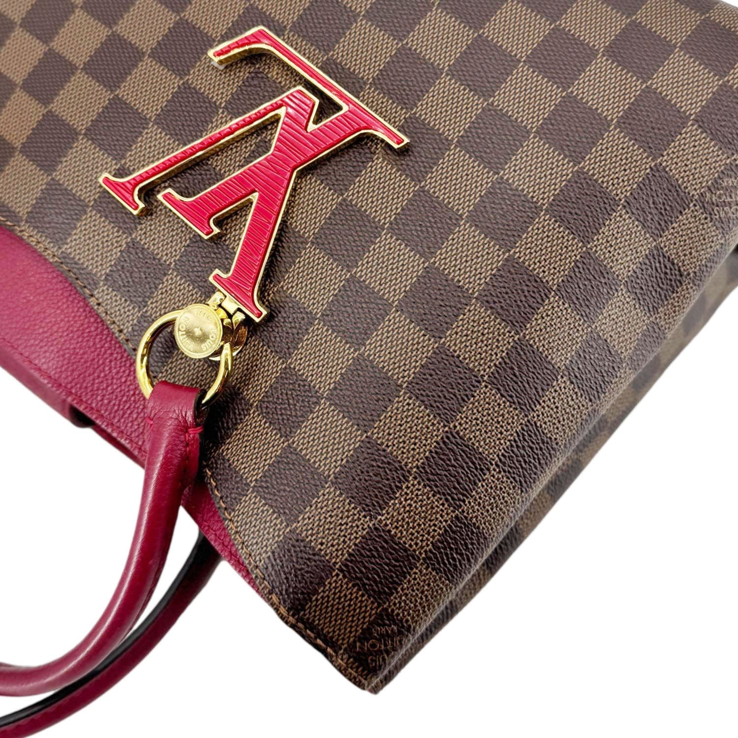 LOUIS VUITTON LV Riverside Damier Ebene Tote Bag Brown